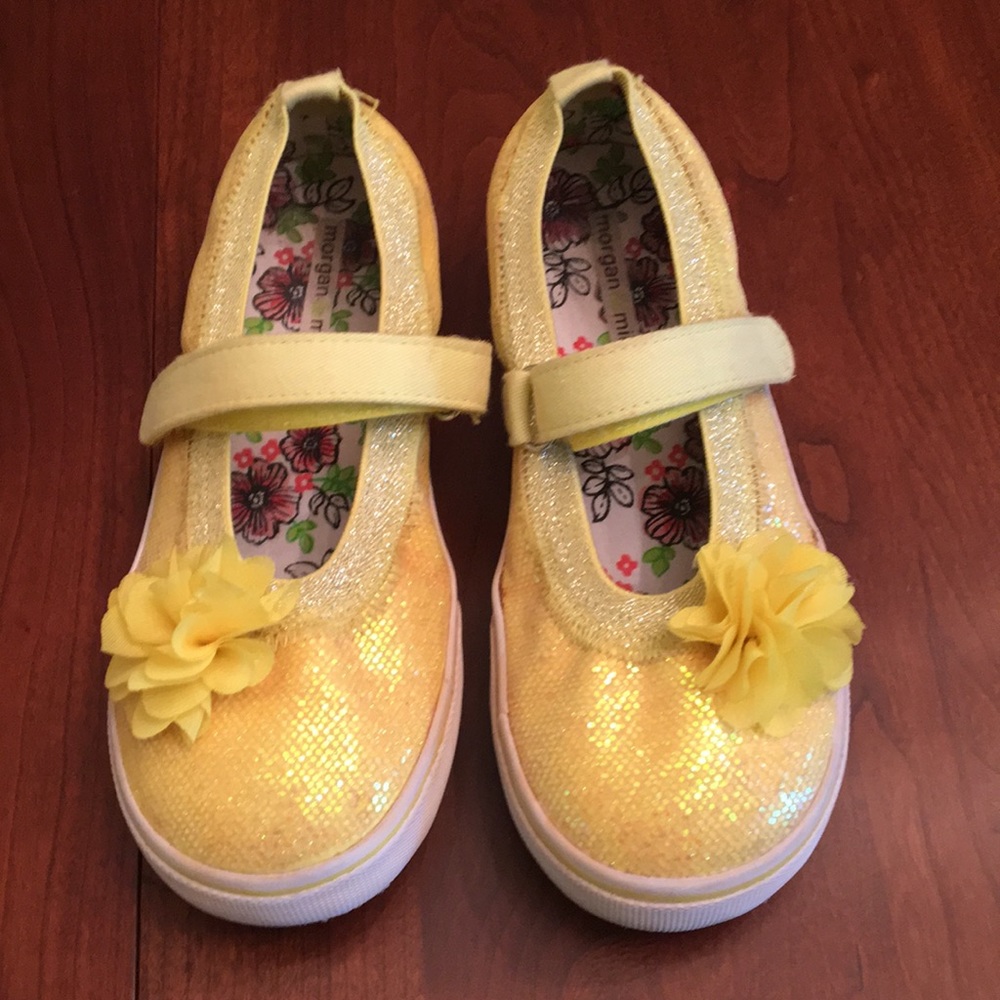 Morgan and Milo yellow sequin sneakers